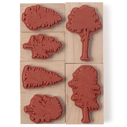6 Pack: Trees Wood Stamp Set by Recollections™